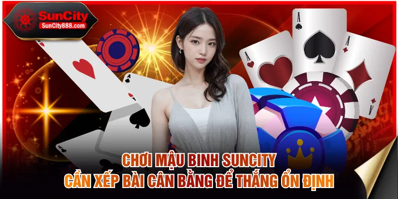Chơi mậu binh SUNCITY cần xếp bài cân bằng để thắng ổn định