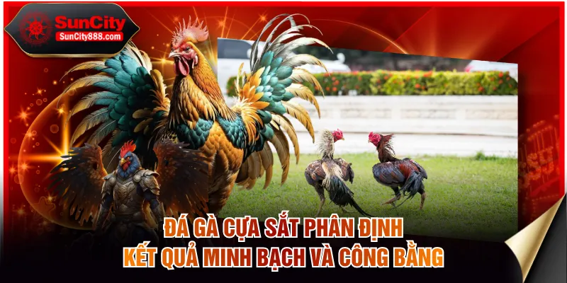 Đá gà cựa sắt phân định kết quả minh bạch và công bằng